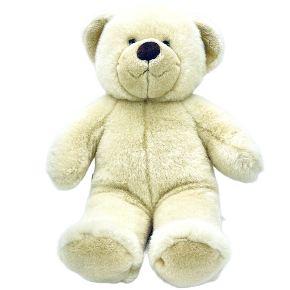 Build A Bear Teddy Bear Plush Light Brown Tan 15" Stuffed Animal Zipper Back HTF